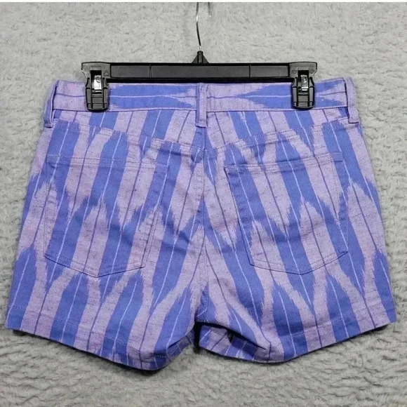 J.Crew Shorts Womens 4 Purple Denim Patterned Stretch Pockets - Picture 2 of 4